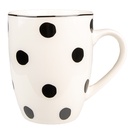 Becher Weiß, Schwarz 12x8x10 cm / 350 ml