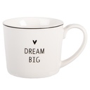 Becher Weiß Schwarz 12x8x7 cm / 275 ml
