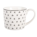 Becher Weiß Schwarz 12x8x7 cm / 275 ml