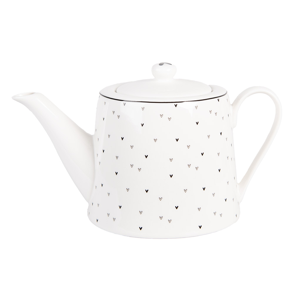 [BHSTE] Théière Blanc Noir 23x14x14 cm / 1000 ml