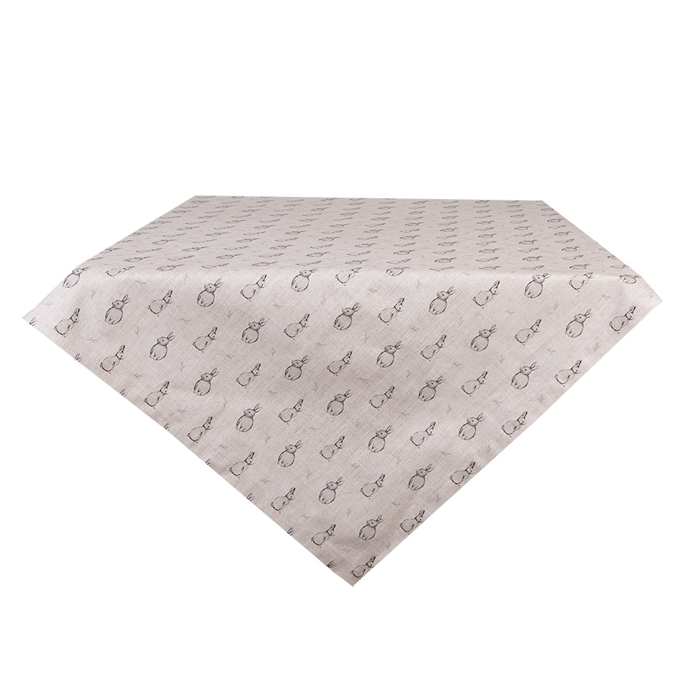 Tischdecke Beige Grau 100x100 cm