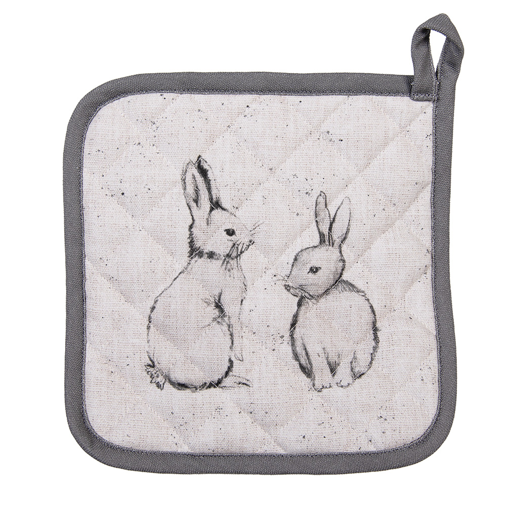 [BNS45] Potholder Beige Grey 20x20 cm