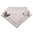 Square Tablecloth Beige Brown 100x100 cm