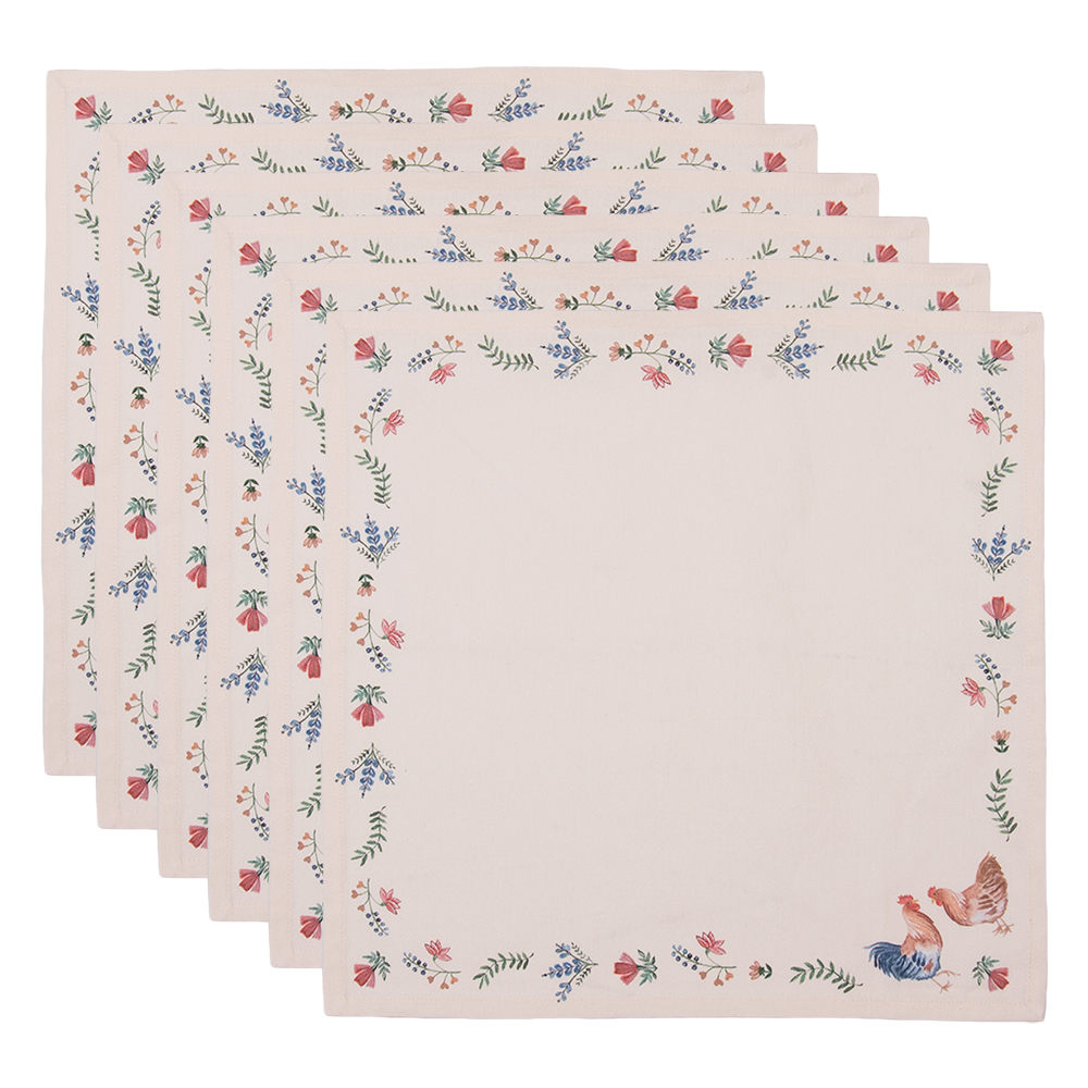 [CAR43] Servetten 6 stuks 40x40 cm SPL