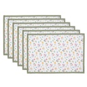 Set di tovagliette da 6 Bianco, Verde 48x33 cm