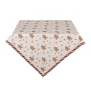 Tovaglia Quadrata Beige Marrone 100x100 cm