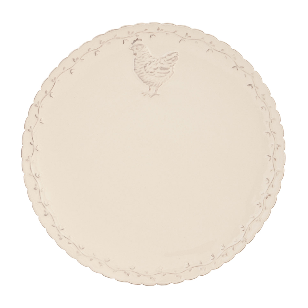 [CHRFP] Tableware Diner Plate Beige Ø 26x2 cm