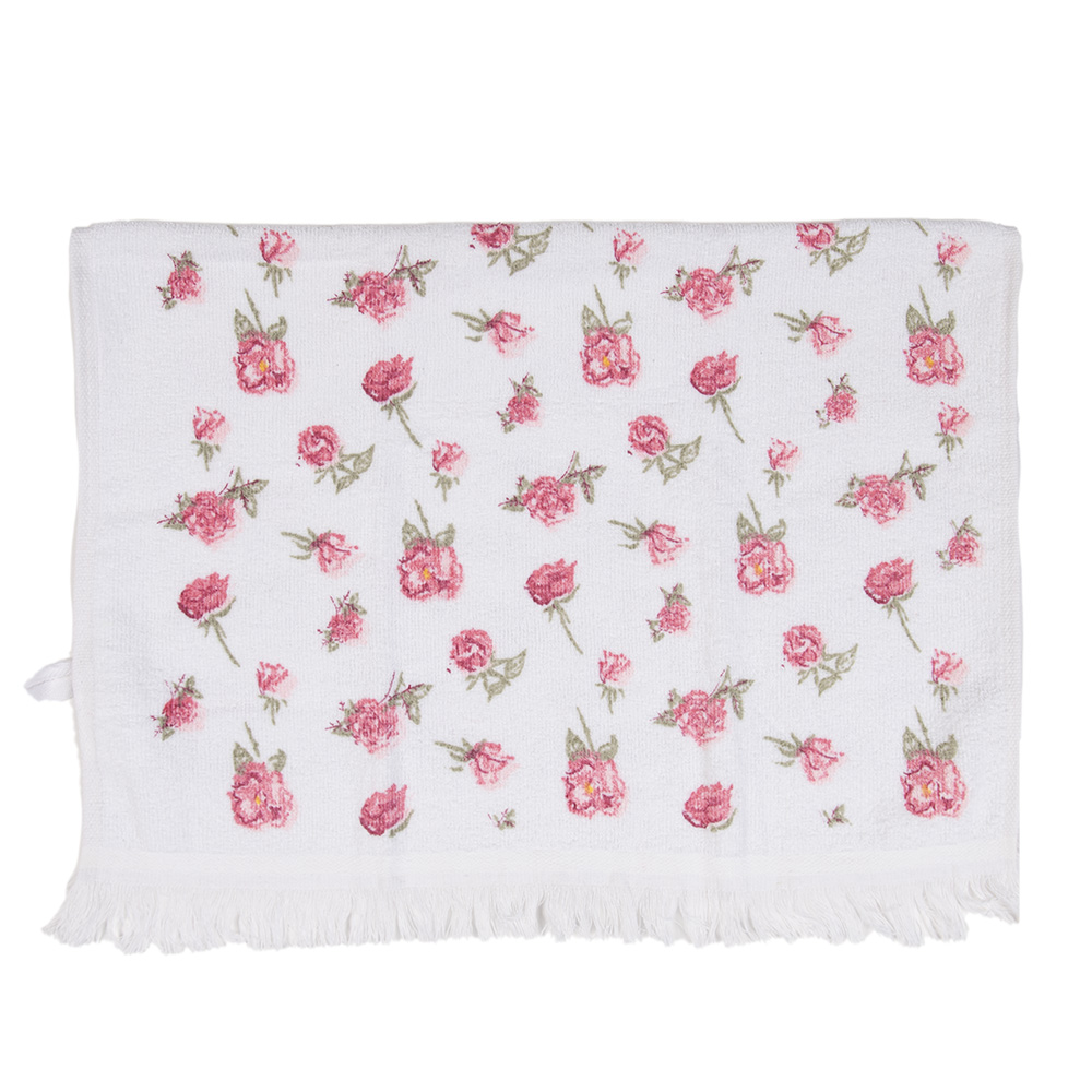 [CT029] Guest Towel White Pink 40x66 cm