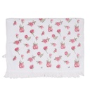 Asciugamano Ospite Bianco Rosa 40x66 cm