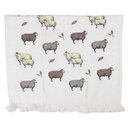Guest Towel White Brown 40x66 cm