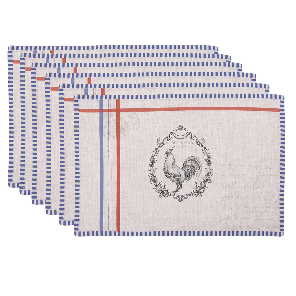 [DFR40] Placemat 6 stuks 48x33 cm SPL