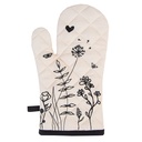 Oven glove Beige Black 18x30 cm
