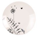 Breakfast Plate Beige Black Ø 20x2 cm