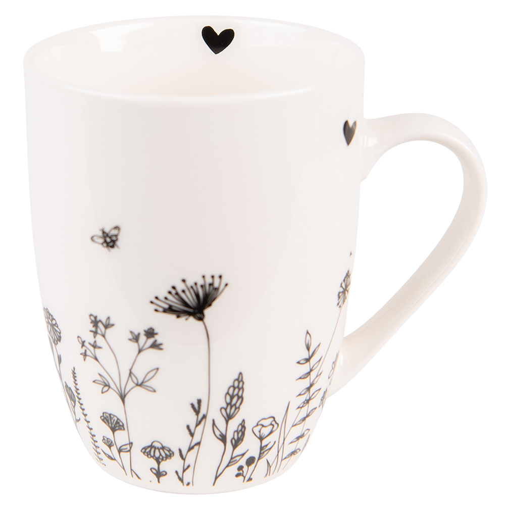 [FAFMU] Mug Beige Black 12x8x10 cm / 300 ml