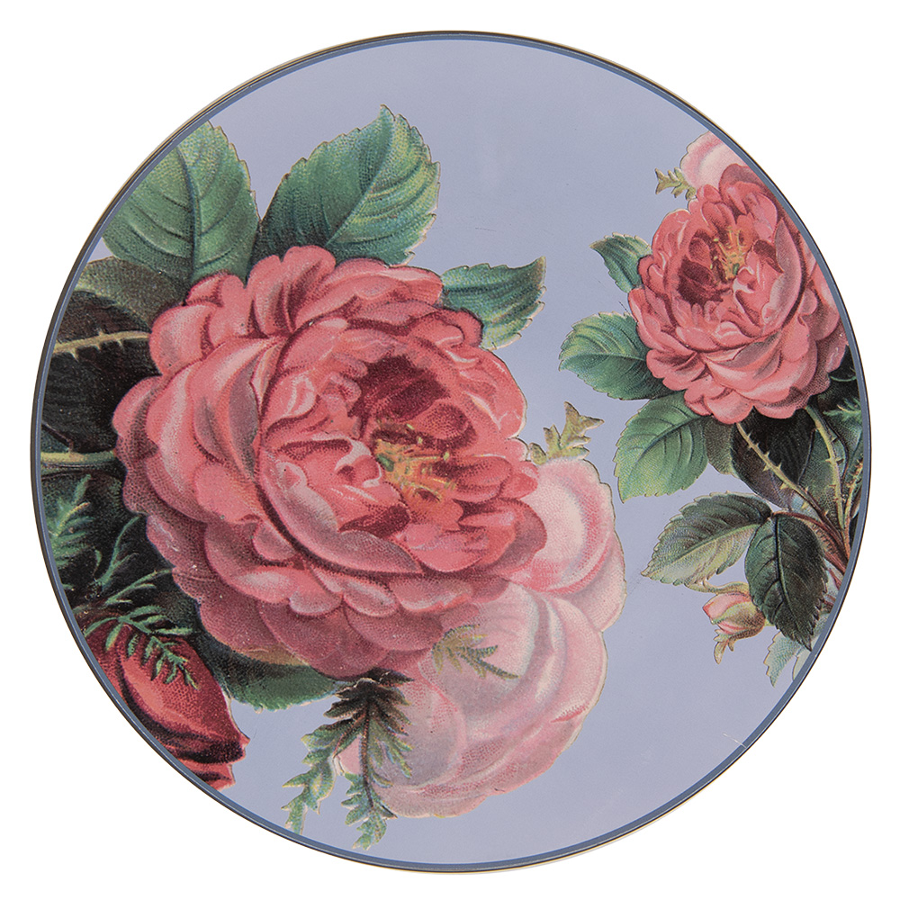 [FBF85-2] Presentation Plate Blue, Pink Ø 33x1 cm
