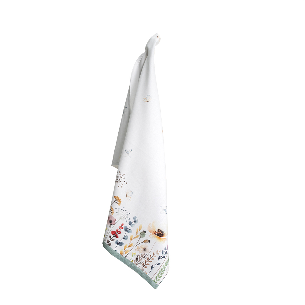 [FOB42] Dishcloth White, Green 50x70 cm