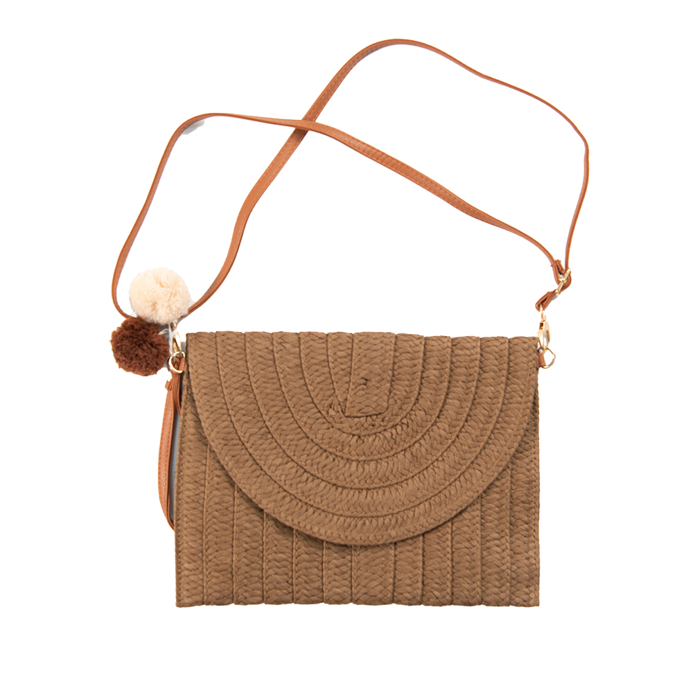 [JZBG0260CH] Pochette Marrone 27x3x20 cm
