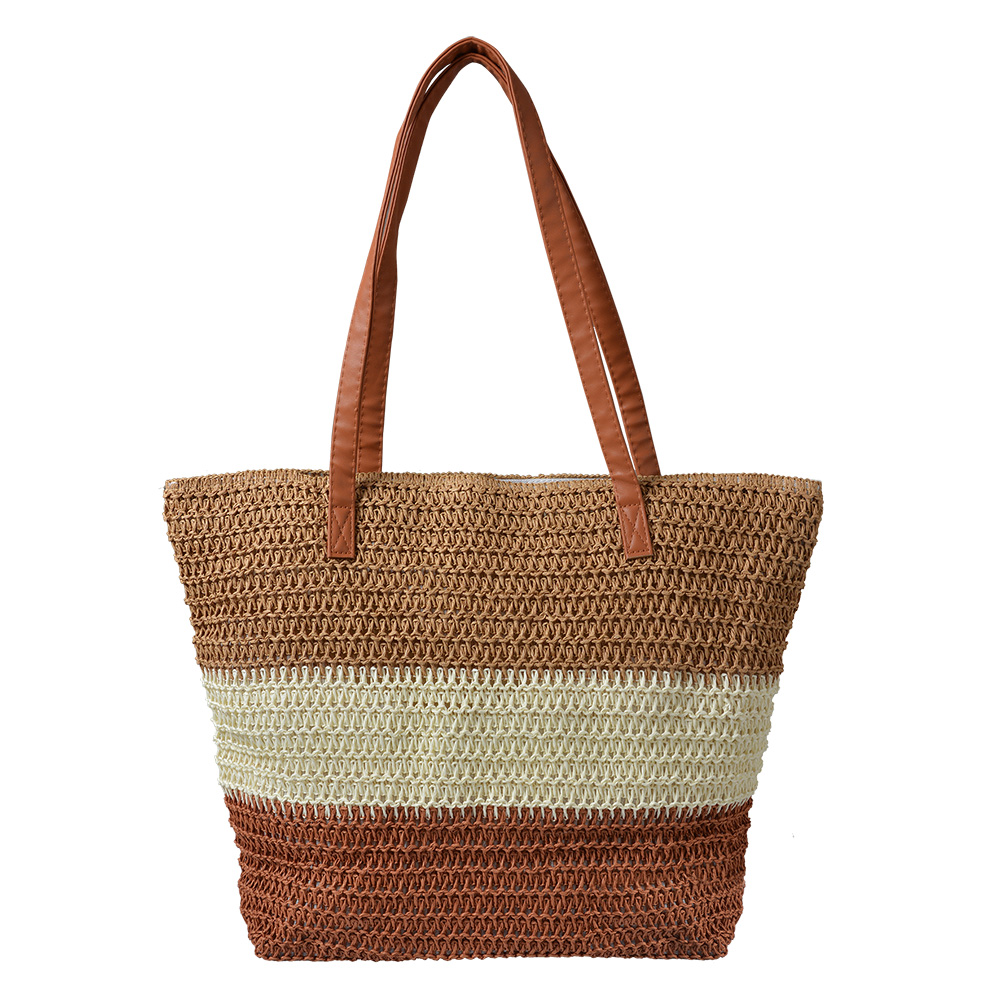 [JZBG0282] Dame Tasche Beige Braun 50x13x40 cm