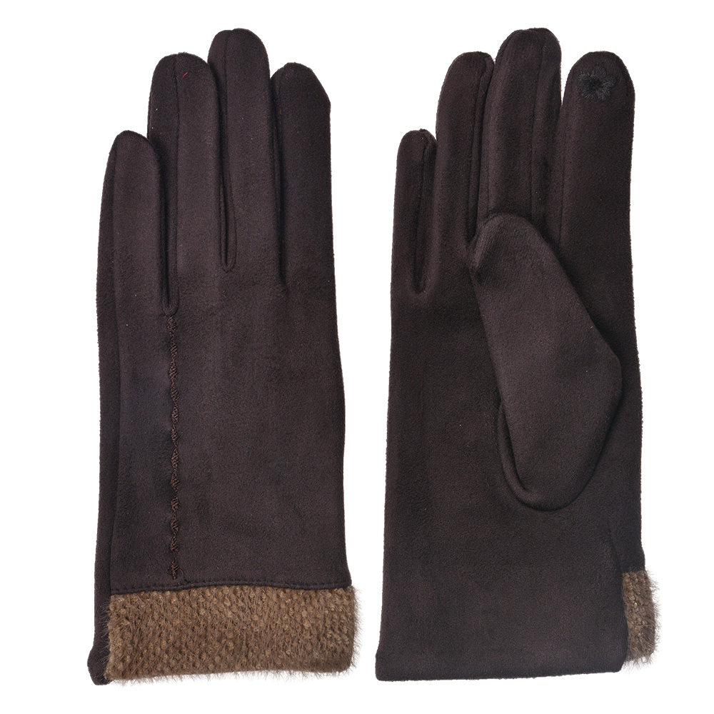 [JZGL0035CH] Guanti Donna Marrone 8x24 cm