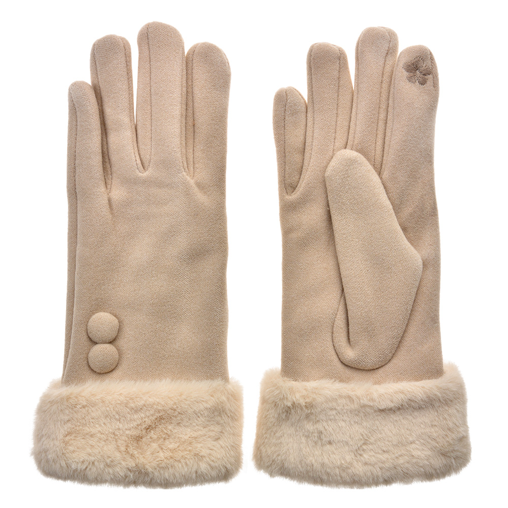 [JZGL0081] Winter Gloves White 9x24 cm