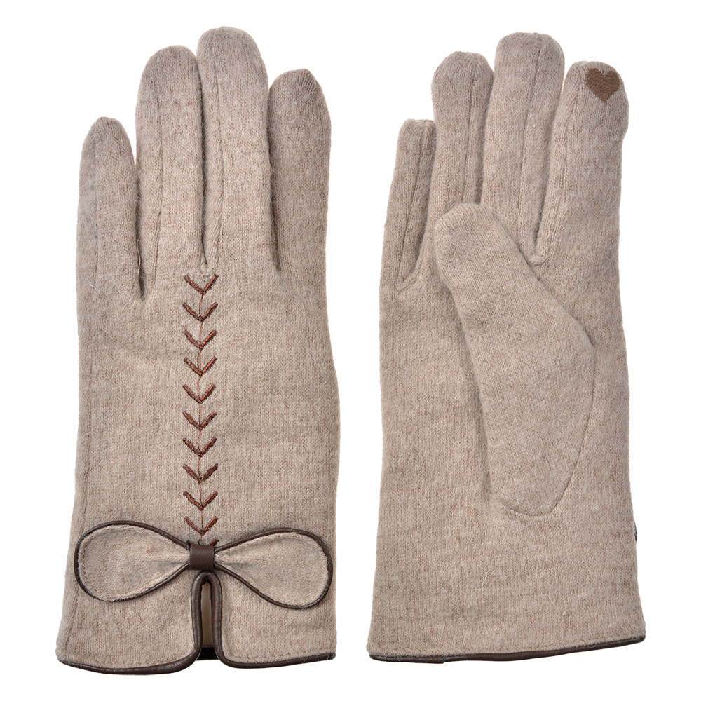 [JZGL0096BE] Handschuhe Winter Beige 9x23x1 cm