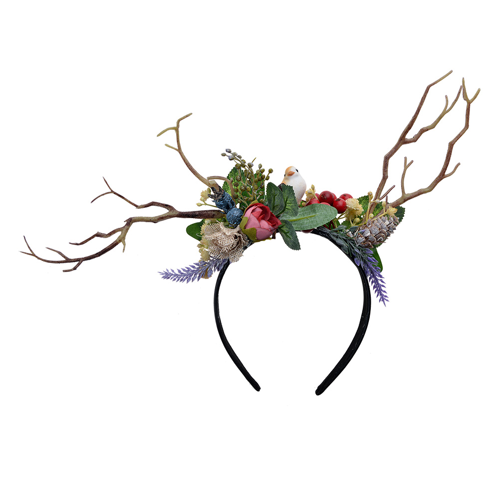 [JZHB0131] Hairband Woman Green Brown