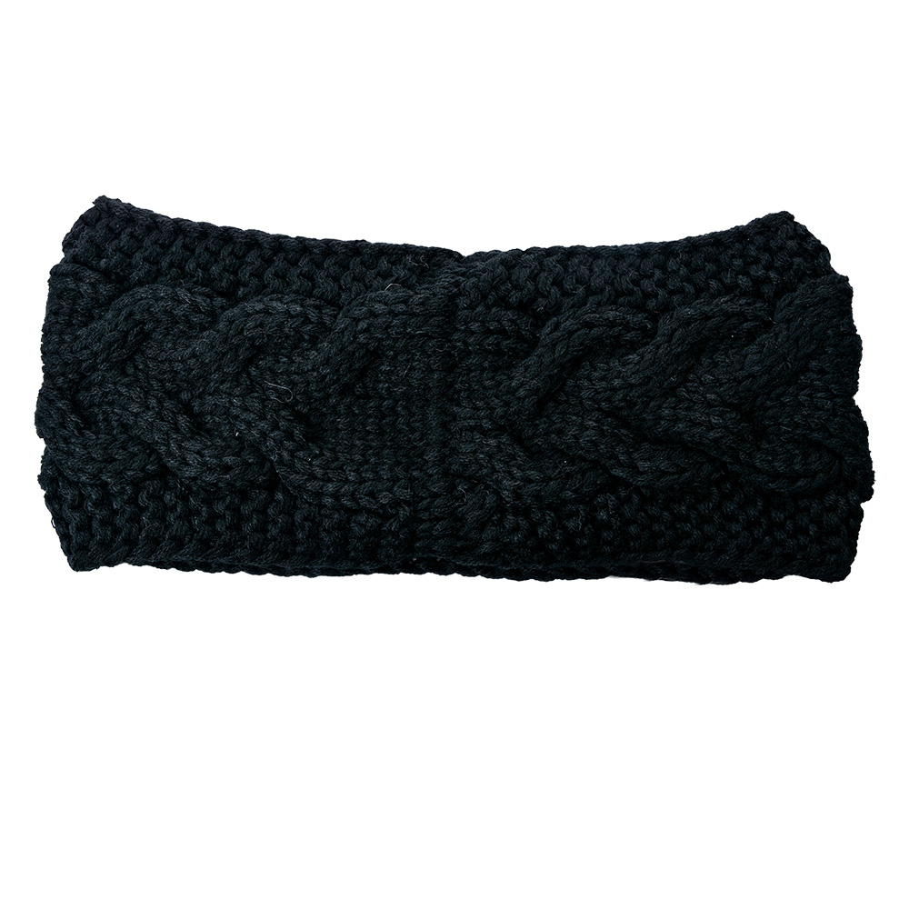 [JZHE0015Z] Stirnband 10x22 cm Schwarz