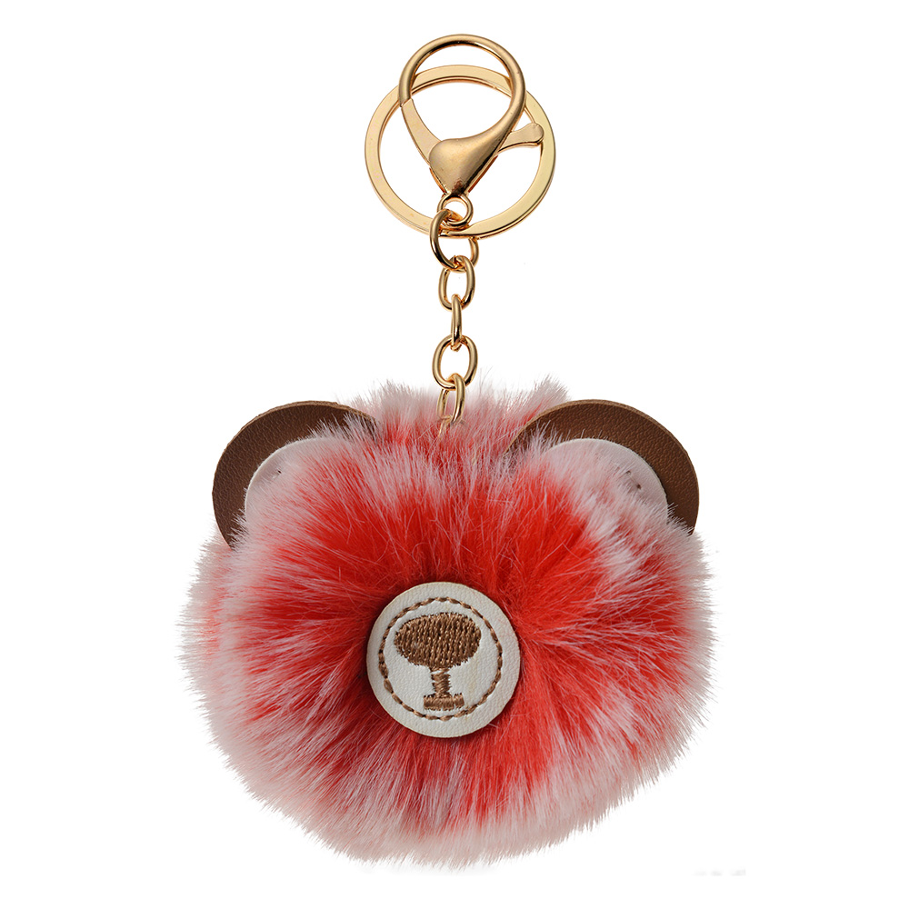 [JZKC0085] Key chain Bear Red, White