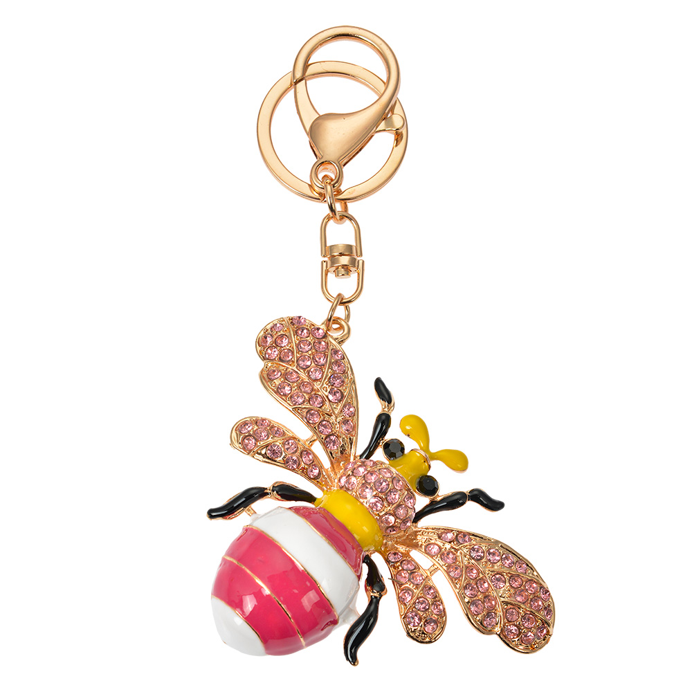 Porte-clés Couleur or Rose 6x2x8 cm
