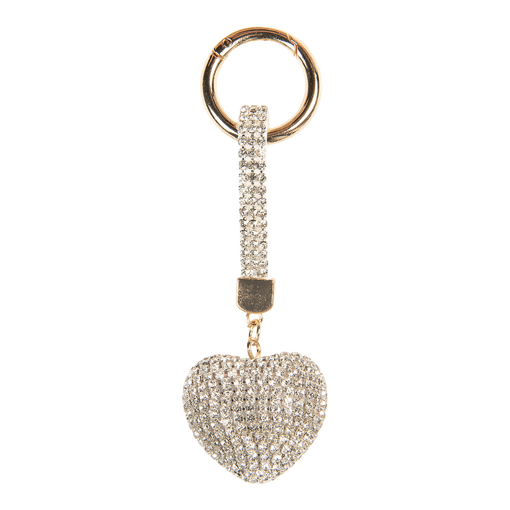 Sleutelhanger zilverkleurig 4x3x13 cm