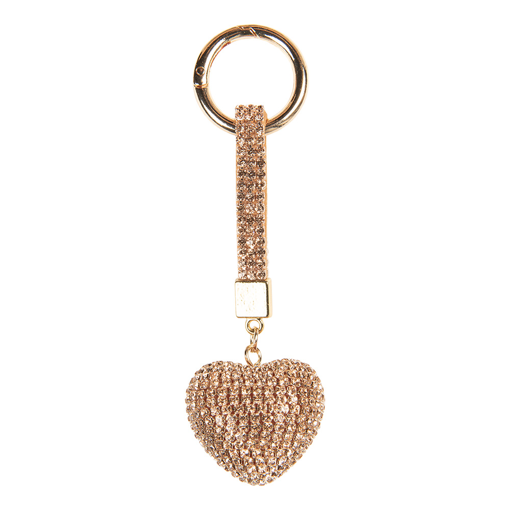 [JZKC0218] Sleutelhanger goudkleurig 4x3x13 cm