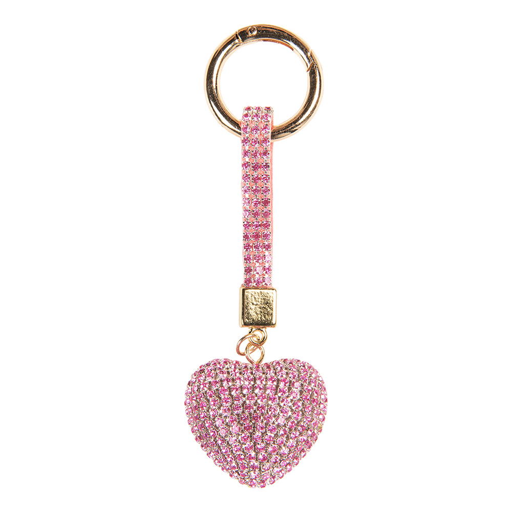 Sleutelhanger roze 4x3x13 cm