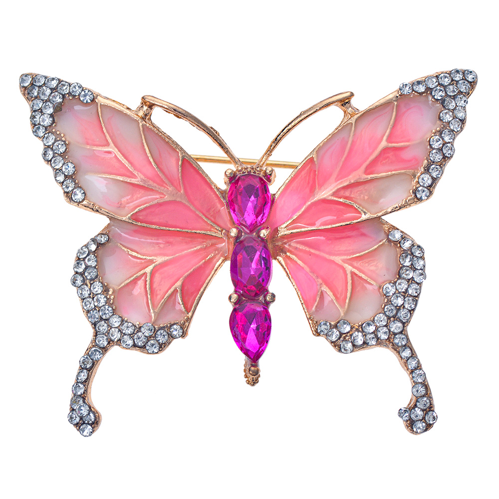 [JZPI0092] Broche vlinder roze