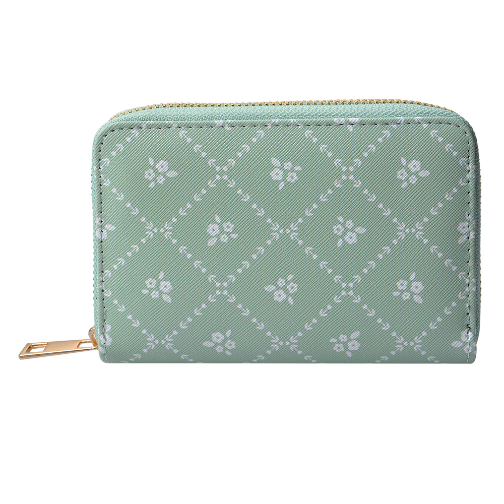[JZPU0005-02] Portefeuille Vert, Blanc 10x15 cm