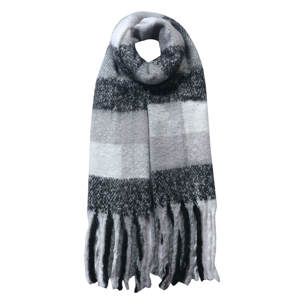 [JZSC0478Z] Winter Scarf for Women Black 50x180 cm
