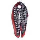Foulard femme impirmée Rouge 90x180 cm