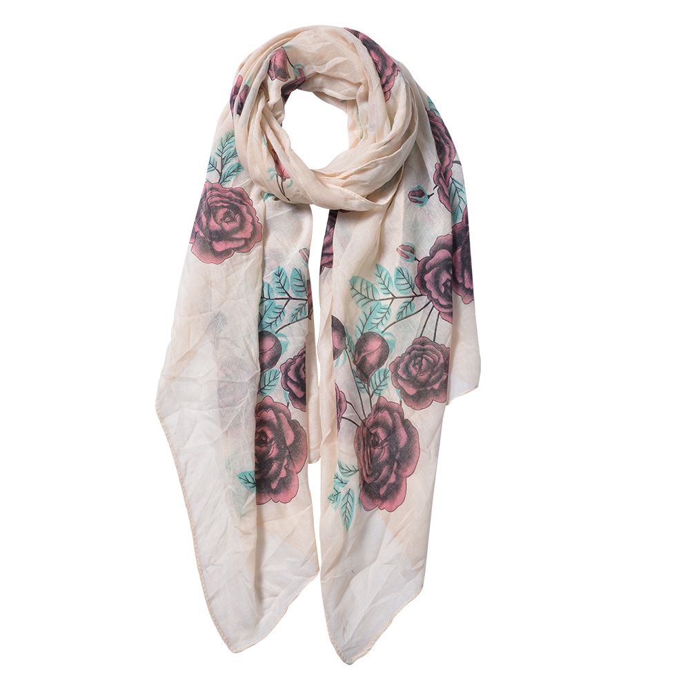 [JZSC0533Y] Foulard femme impirmée Jaune 70x180 cm