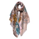 Schal Damen Muster Gelb 85x180 cm