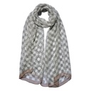Scarf Women Print Khaki 50x160 cm