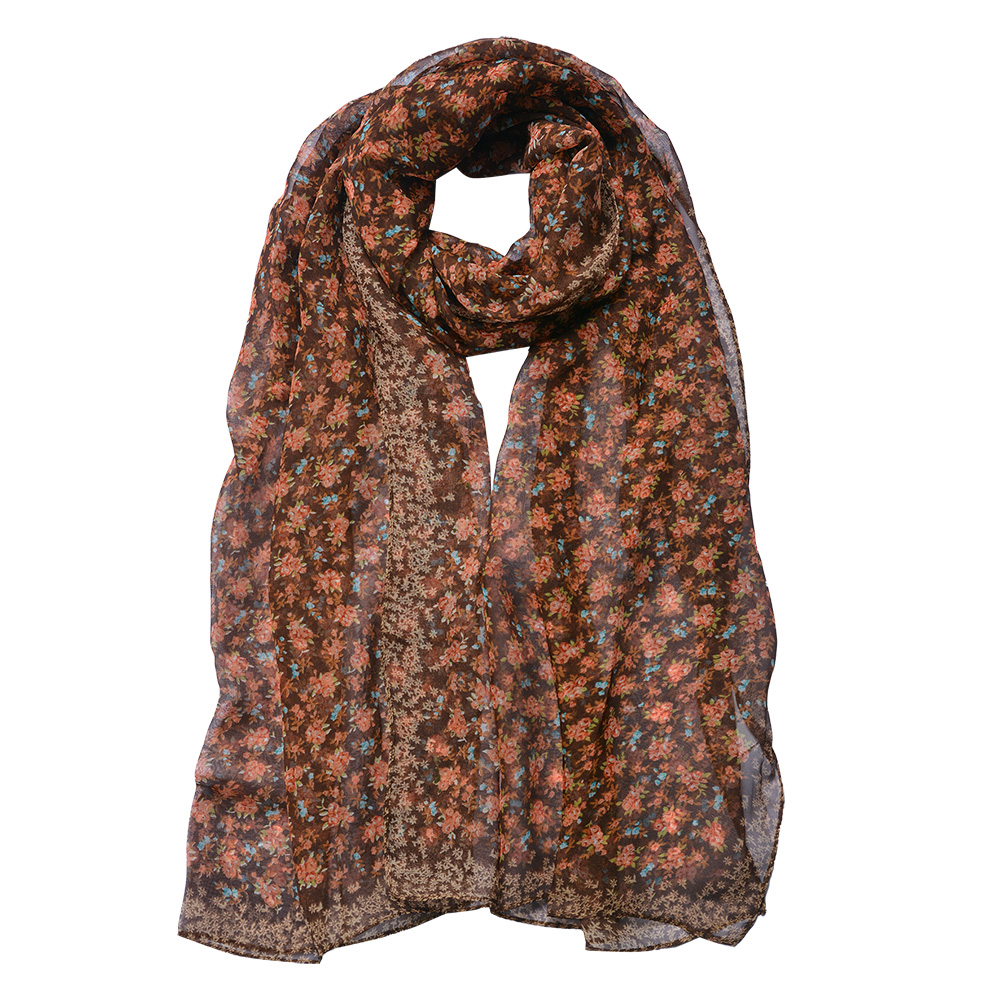 [JZSC0722CH] Sjaal 50x160 cm bruin