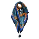 Scarf Women Print Orange, Green, Blue 90x180 cm