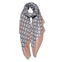 Scarf Women Print Brown, Grey 90x180 cm