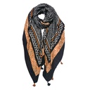 Foulard Donna stampato Nero 90x180 cm