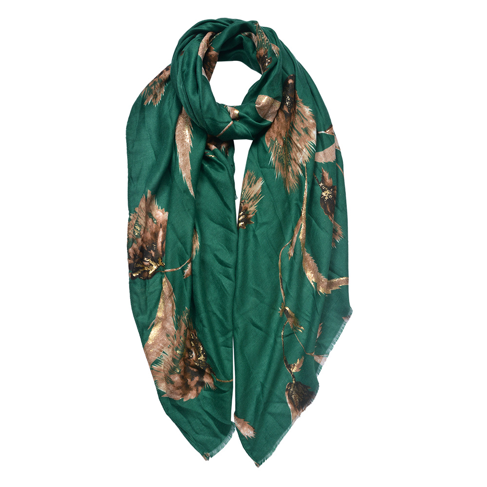 [JZSC0750GR] Sjaal 90x180 cm groen