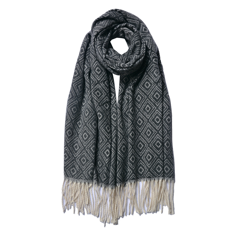 [JZSC0774Z] Winterschal Damen Schwarz 68x180 cm