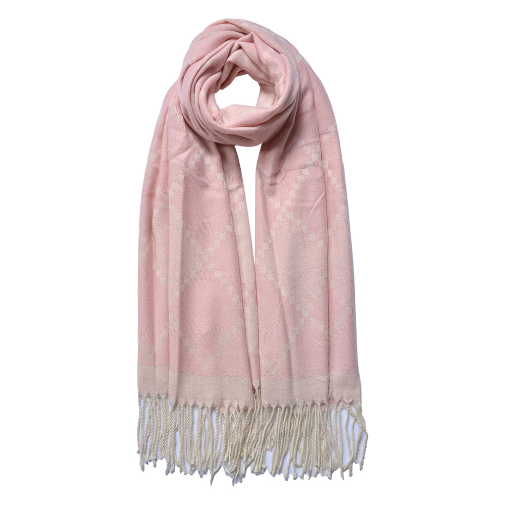 [JZSC0776P] Winterschal Damen Rosa 68x180 cm