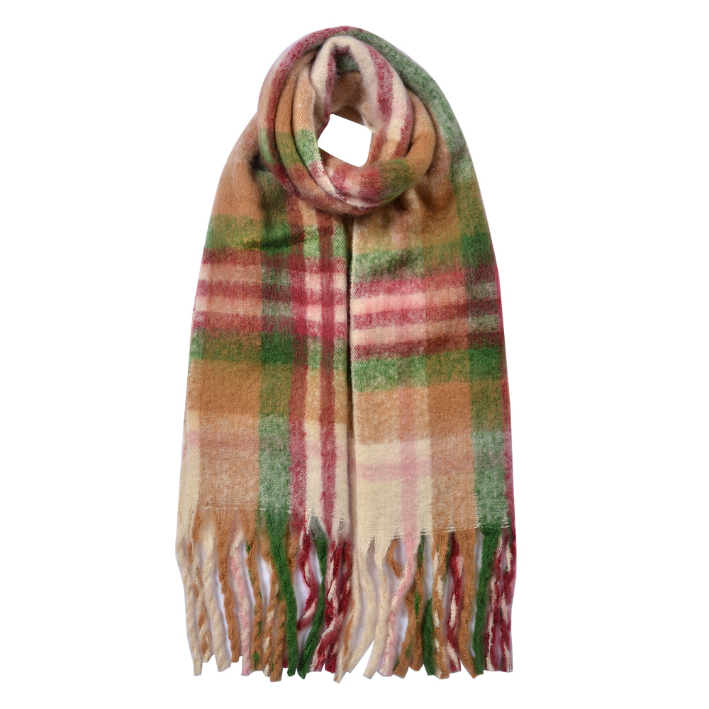 [JZSC0820GR] Sjaal 35x212 cm groen