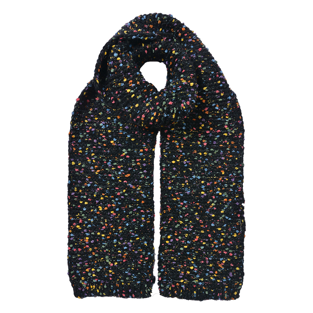 [JZSC0829Z] Scarf Women Black 14x146 cm