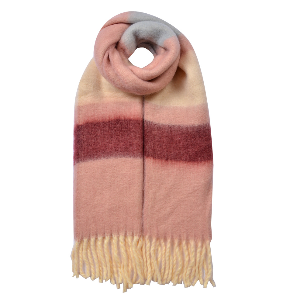 [JZSC0832P] Foulard femme Rose Beige 37x210 cm