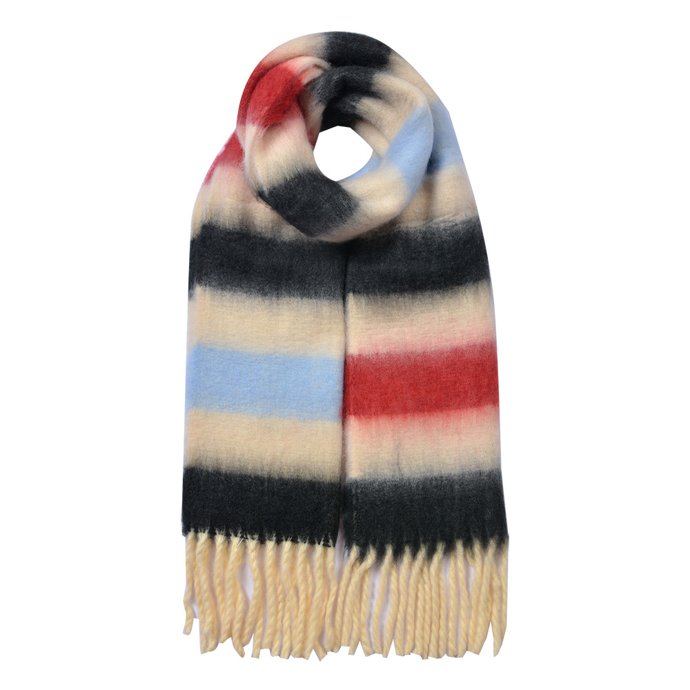 [JZSC0832R] Foulard Donna Rosso Beige 37x210 cm